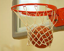 basketball going through net