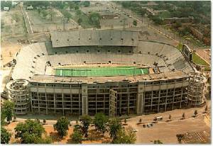 Legion Field in Birmingham, aerial view