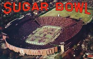Sugar Bowl in Tulane Stadium, aerial view