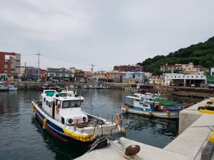 Fishing boats in Geomundo harbor