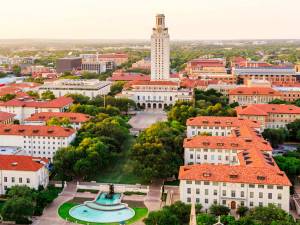 aerial view of University of Texas campus