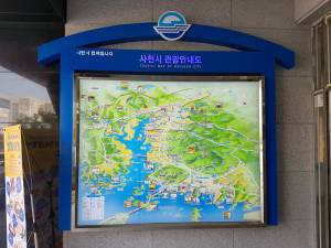 map of Sacheon, Korea