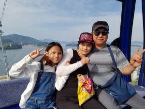 Busan family in cable car