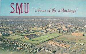 aerial view of SMU and Ownby Stadium in 1930s