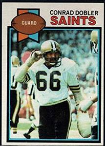 football card of Conrad Dobler with New Orleans Saints