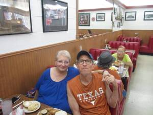 Carol and me in Norma's cafe in Oak Cliff, 2016