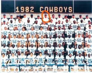 1982 Dallas Cowboys with John Mackovic highlighted