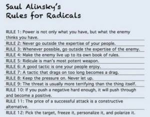 Saul Alinsky's 12 rules for radicals