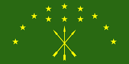 green and yellow Circassian flag