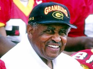 Eddie Robinson in Grambling cap