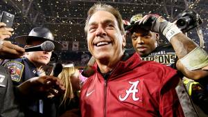 Nick Saban after big football victory