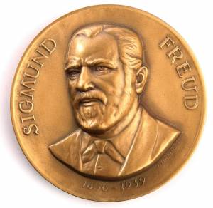 Bronze medallion of Sigmund Freud