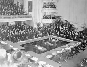 view of Paris Peace Conference from gallery