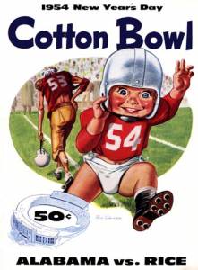 game program, 1954 Cotton Bowl