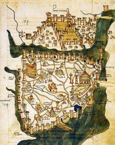 old map of Constantinople