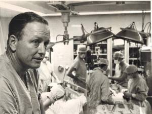 Dr. Denton Cooley in operating room