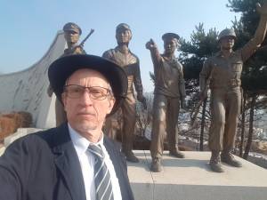 at Korean War memorial in Gyeonggi Gwangju, Jan. 2020