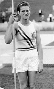 Babe as Didrikson as javelin thrower in 1932 Olympics