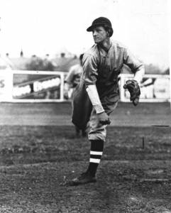 Babe Didrikson plays baseball