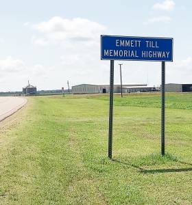 sign for Emmett Till Memorial Highway