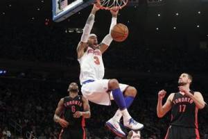Kenyon Martin of New York Knicks dunks