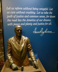 Bust of Sam Rayburn at Rayburn Library and Museum